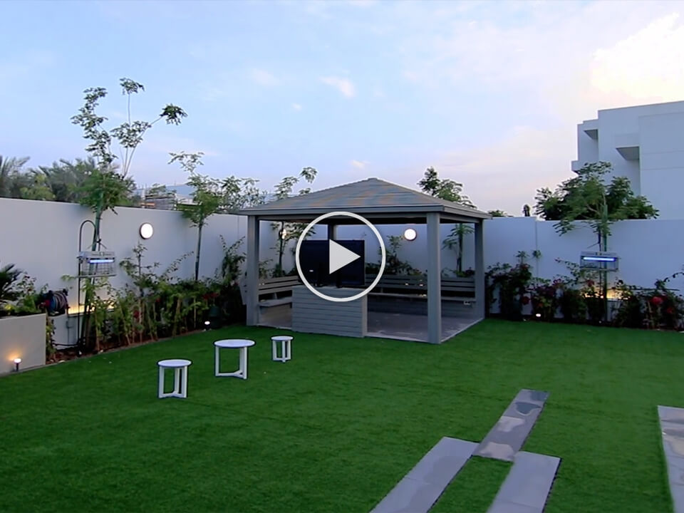 outdoor chairs on garden